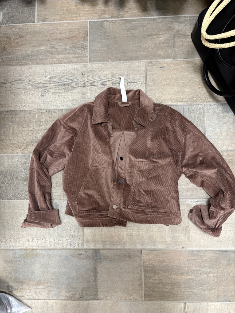 lululemon athletica Cropped Corduroy Jacket in Dusty Brown